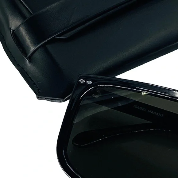 Isabel Marant NEW Elora Flat Top 52mm Iconic Edgy Sunglasses in Black - Picture 9 of 11
